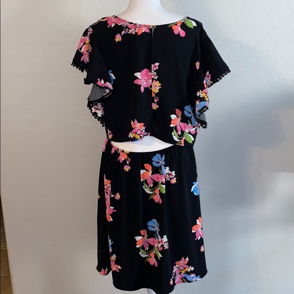 Floral Dress *open back*